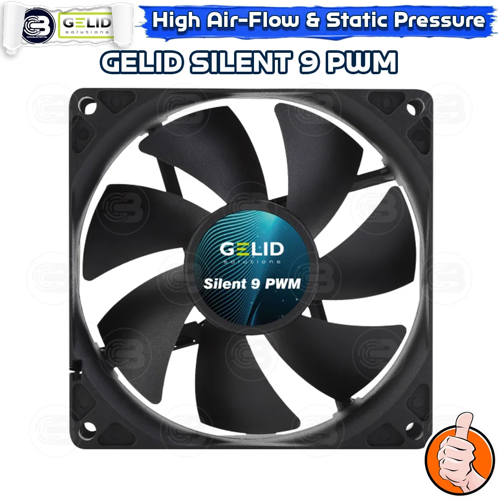 [CoolBlasterThai] GELID Silent 9 PWM Black PC Fan Case size 90 mm. ประกัน 3 ปี (FN-PX09-21)