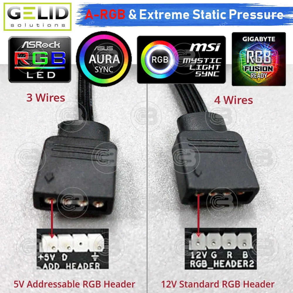 [CoolBlasterThai] GELID RADIANT 12CM (120mm) Extreme Performance RGB Fan Case ประกัน 5 ปี
