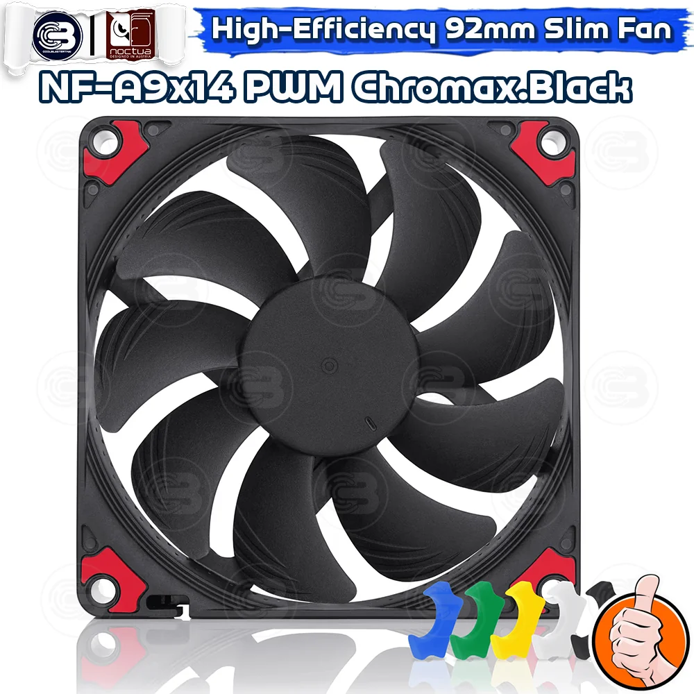 [CoolBlasterThai] NOCTUA NF-A9x14 HS-PWM chromax.black.swap PC Fan Case (size 92 mm.) ประกัน 6 ปี