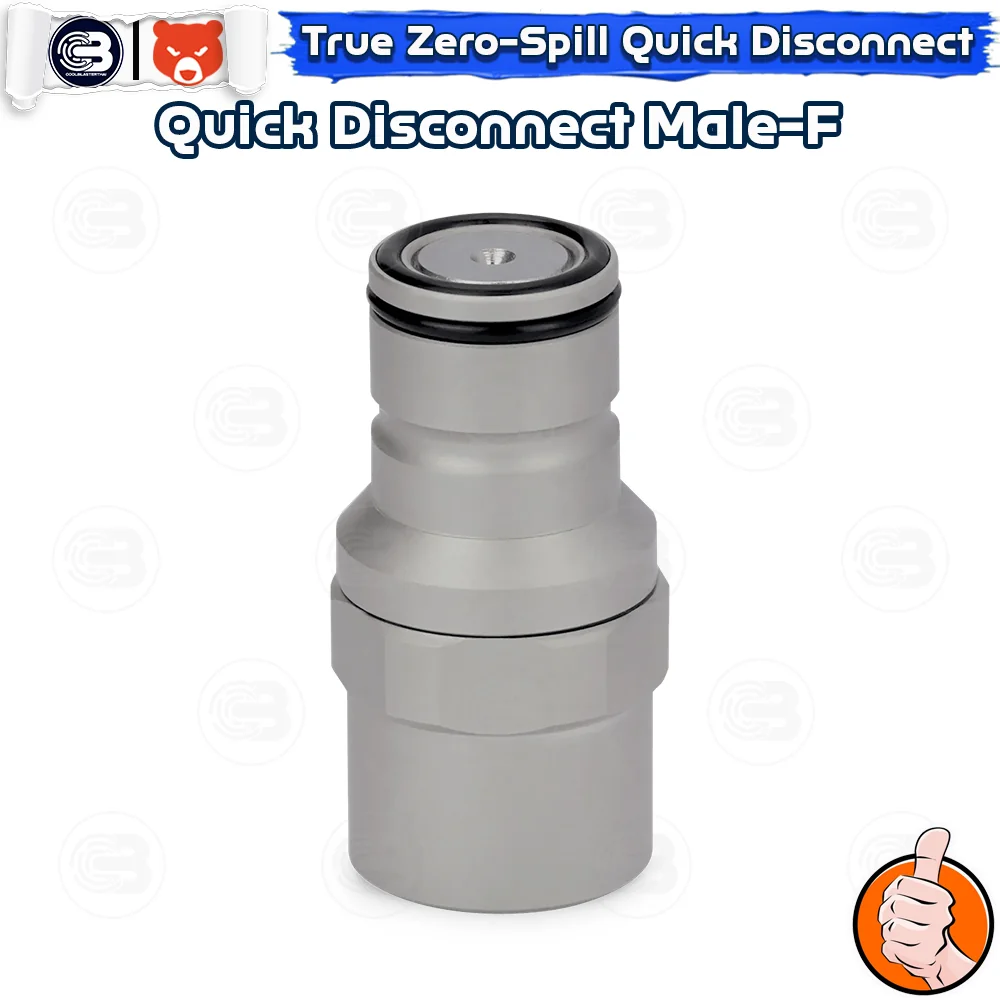 [CoolBlasterThai] THERMAL GRIZZLY DELTAMATE QUICK DISCONNECT MALE-F Matt Nickel Machined Brass