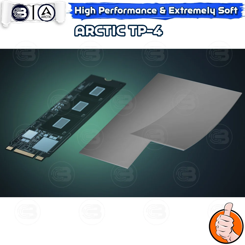 [CoolBlasterThai] ARCTIC TP-4 High Performance Extremely Soft Thermal Pad 120x20x0.5 mm.(4 PCS) (ซิลิโคนนำความร้อน)