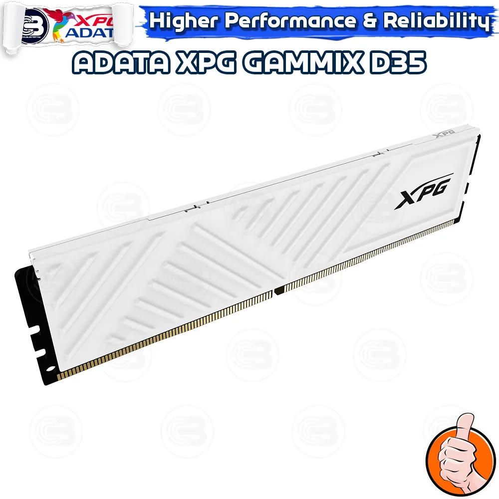 [CoolBlasterThai] ADATA XPG GAMMIX D35 WHITE16GB (16GBx1) DDR4-3200 CL16-20-20 (LT-Warranty)