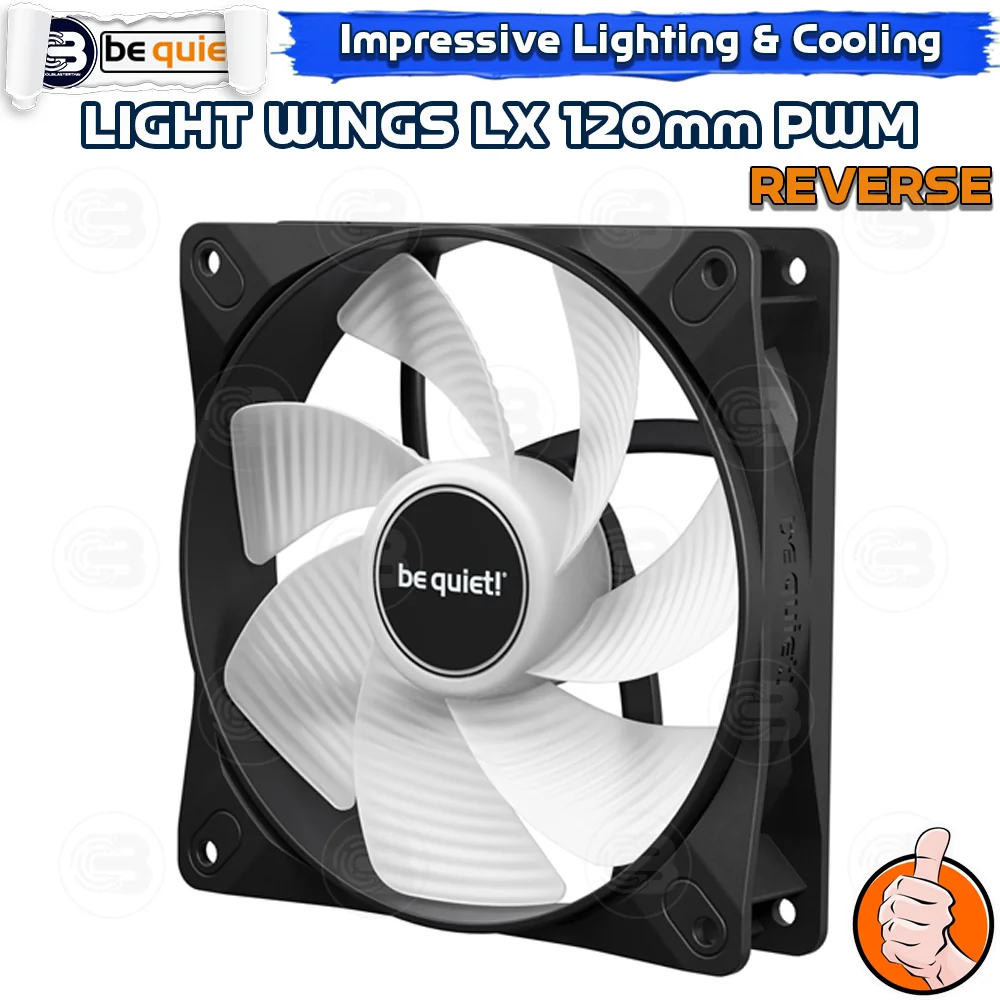 [CoolBlasterThai] Be Quiet Light Wings LX 120 PWM Reverse PC Fan Case (BL132) ประกัน 3 ปี