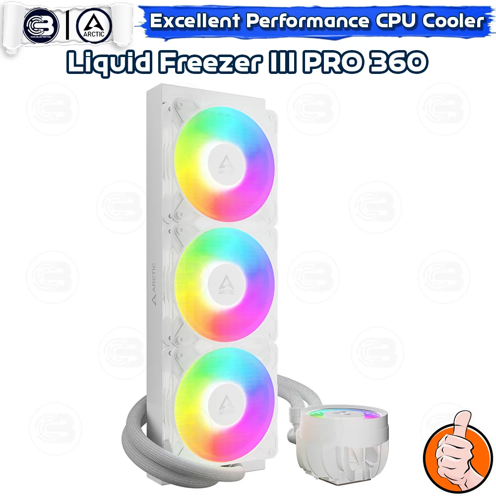 [CoolBlasterThai] ARCTIC Liquid Freezer III Pro 360 A-RGB White (All-In-One CPU Water Cooler) (LGA1851/1700/AM5/AM4)