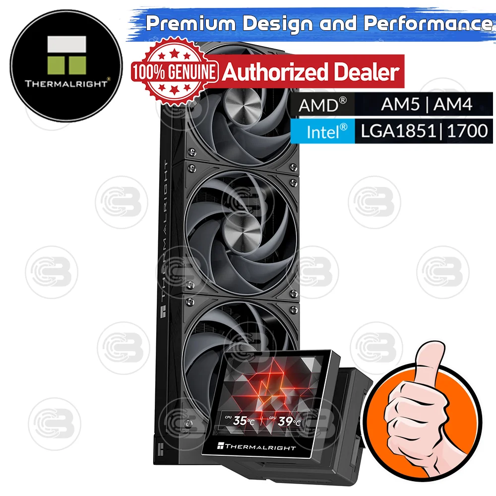 [CoolBlasterThai] Thermalright Stream Vision 360 BLACK 3.5-Inch Screen AIO Liquid CPU Cooler (AM5/LGA1851 Ready) ประกัน 5 ปี