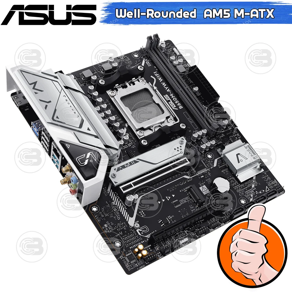[CoolBlasterThai] ASUS MAINBOARD B650M-AYW WIFI AMD SOCKET AM5 DDR5 MICRO-ATX ประกัน 3 ปี