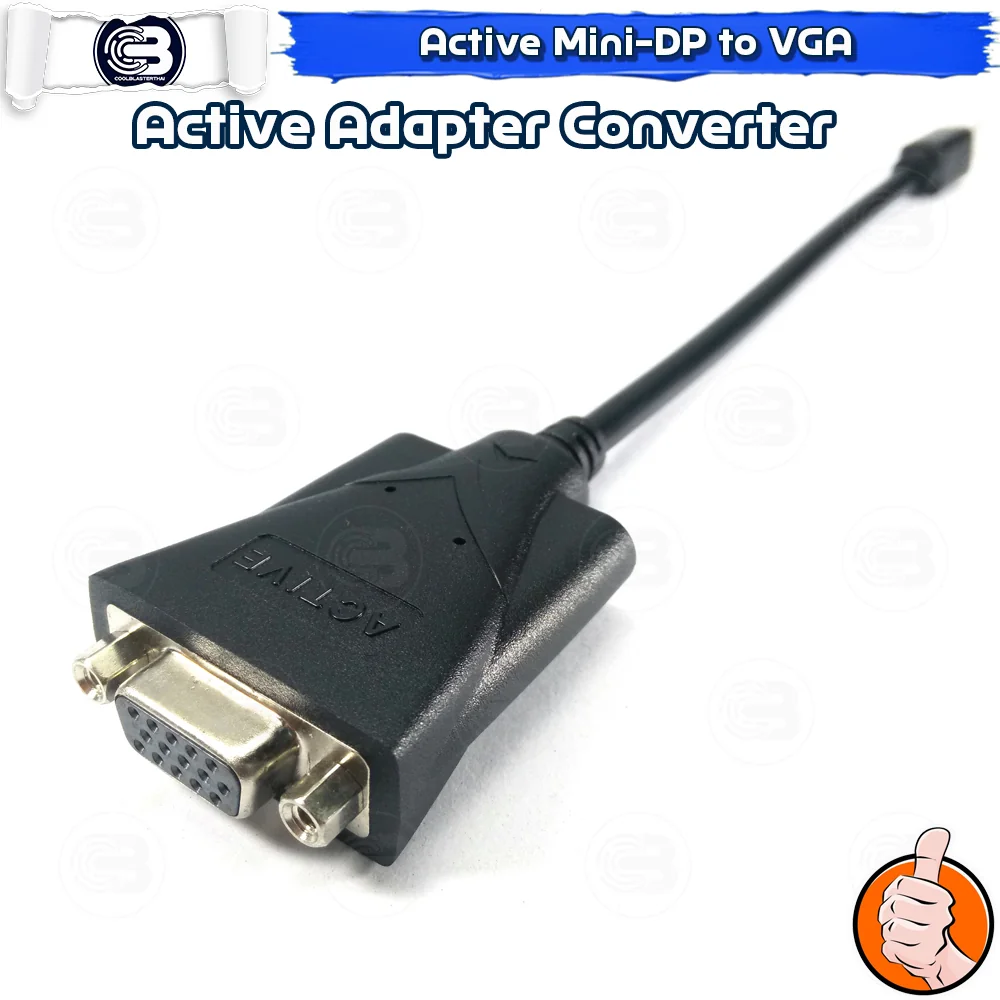 [CoolBlasterThai] Active Mini DisplayPort/Thunderbolt (mDP) to VGA adapter (Female) Cable