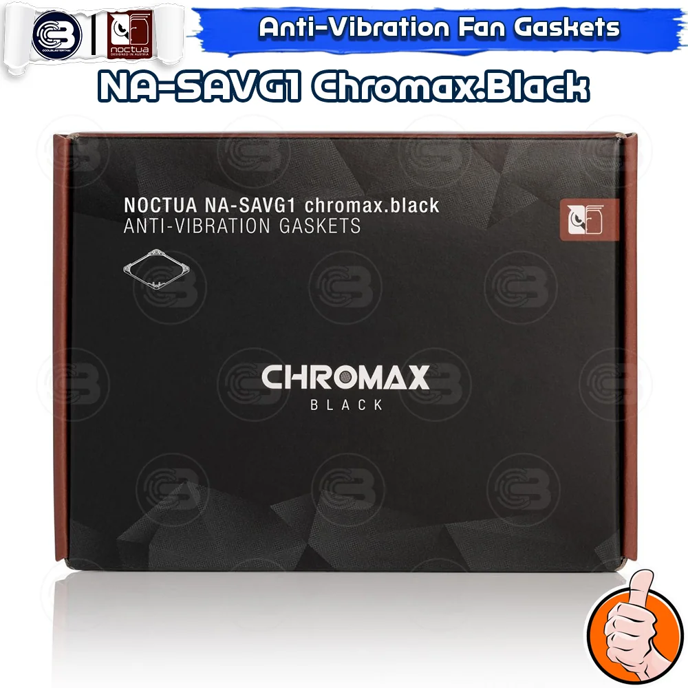 [CoolBlasterThai] NOCTUA NA-SAVG1 Chromax.Black Anti-vibration Gaskets For 120 mm Fan (Set Of 3)