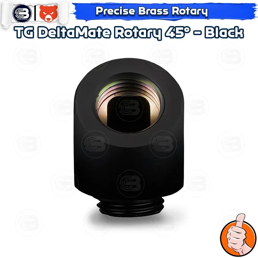 [CoolBlasterThai] THERMAL GRIZZLY DELTAMATE ROTARY 45° Fittings Black Machined Brass