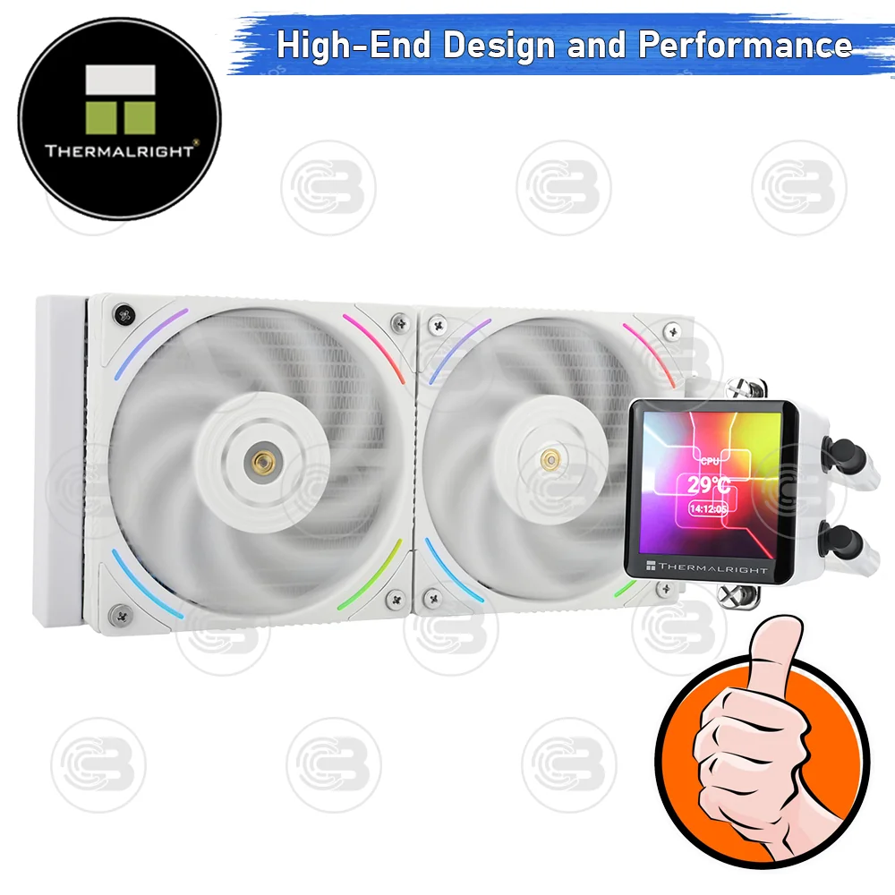 [CoolBlasterThai] Thermalright FROZEN VISION 240 WHITE ARGB AIO Liquid CPU Cooler (AM5/LGA1851 Ready) ประกัน 6 ปี (ชุดระบายความร้อน)