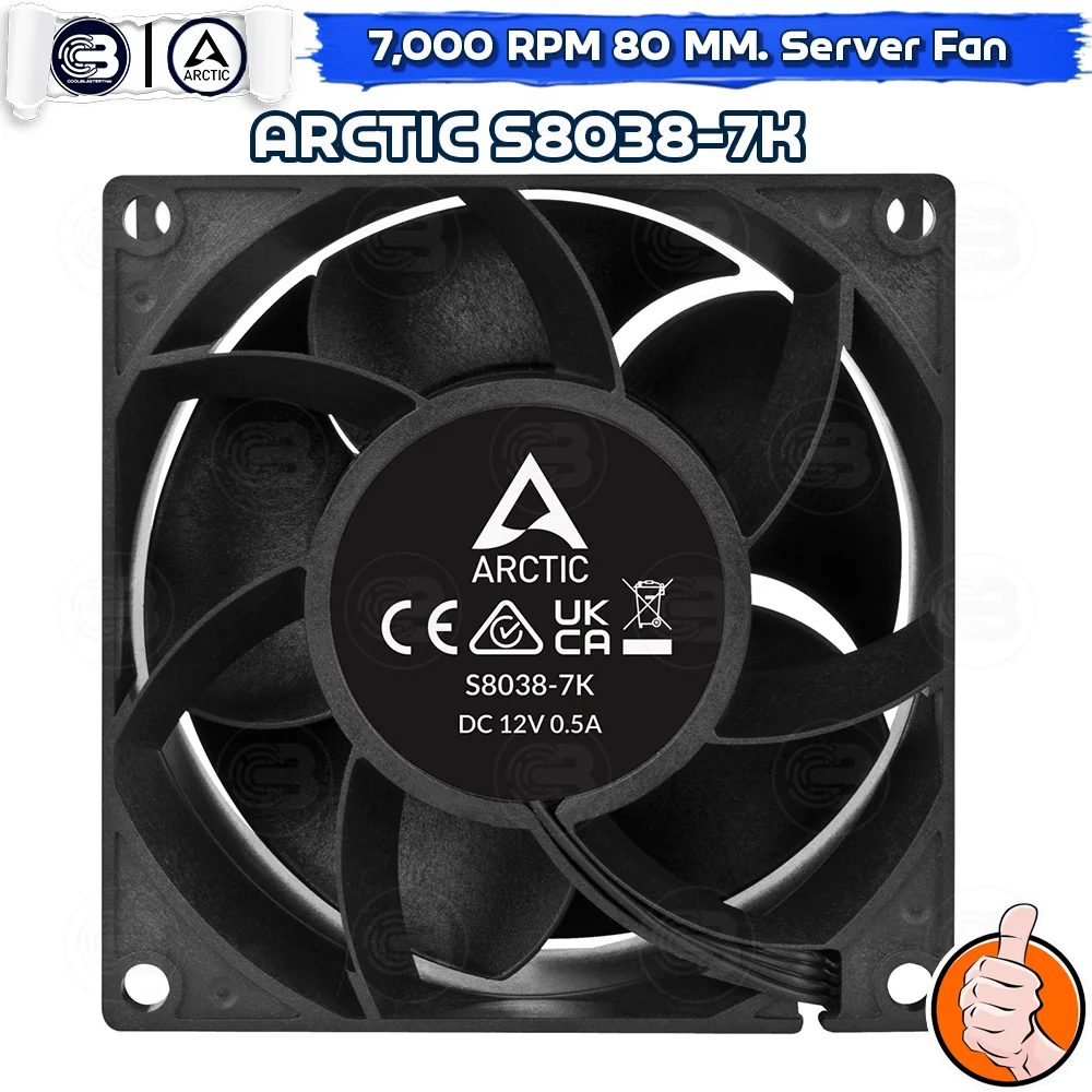 [CoolBlasterThai] ARCTIC S8038-7K 7000 RPM (size 80 mm.) Fan Case ประกัน 6 ปี