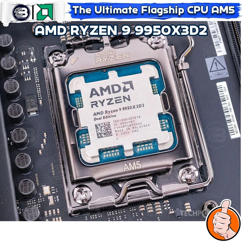 [CoolBlasterThai] CPU AMD RYZEN 9 9950X3D2 Dual Edition 16 CORE/32 THREAD (SOCKET AM5) WITHOUT COOLER