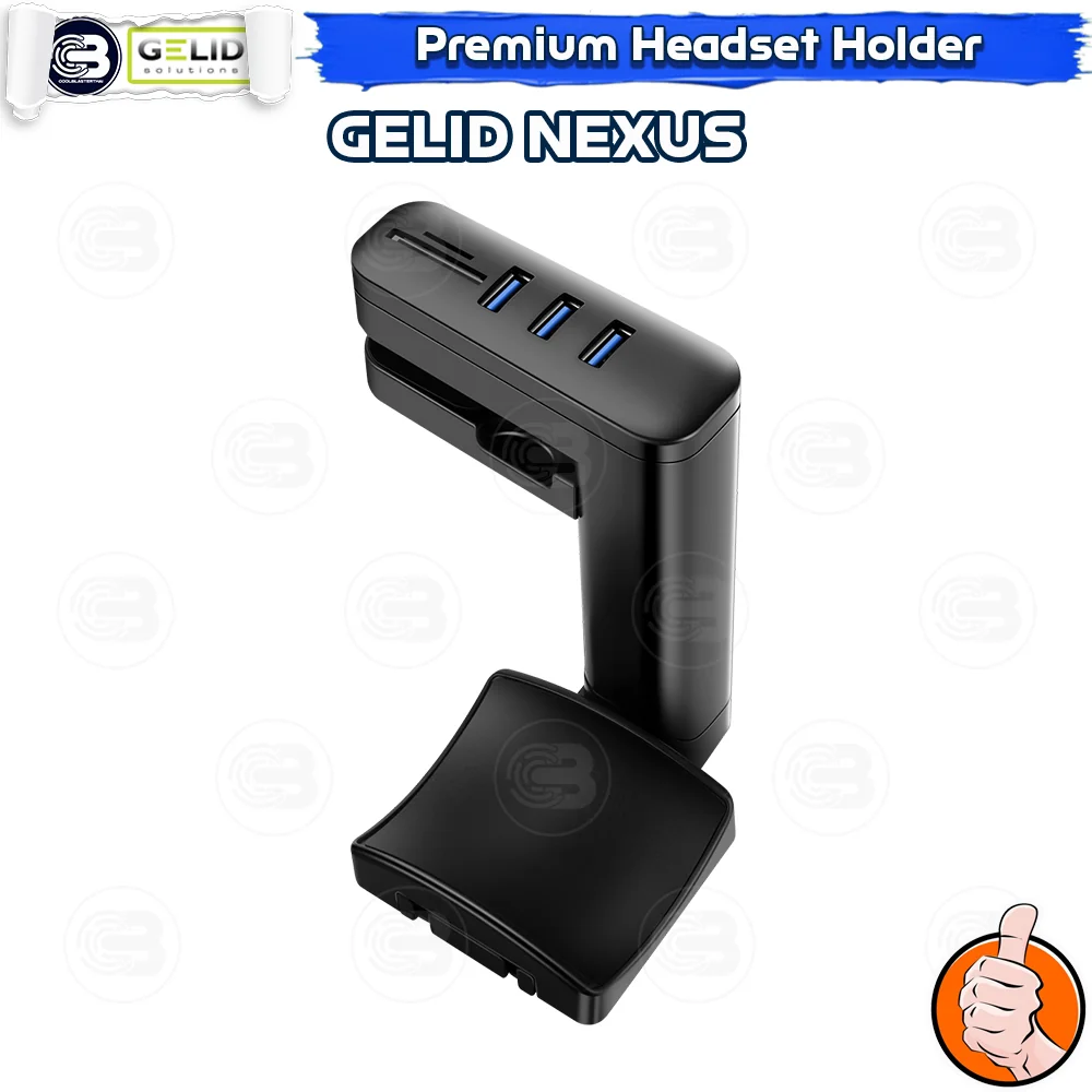 [CoolBlasterThai] GELID NEXUS PC Headset Holder With USB Hub and TF/SD
