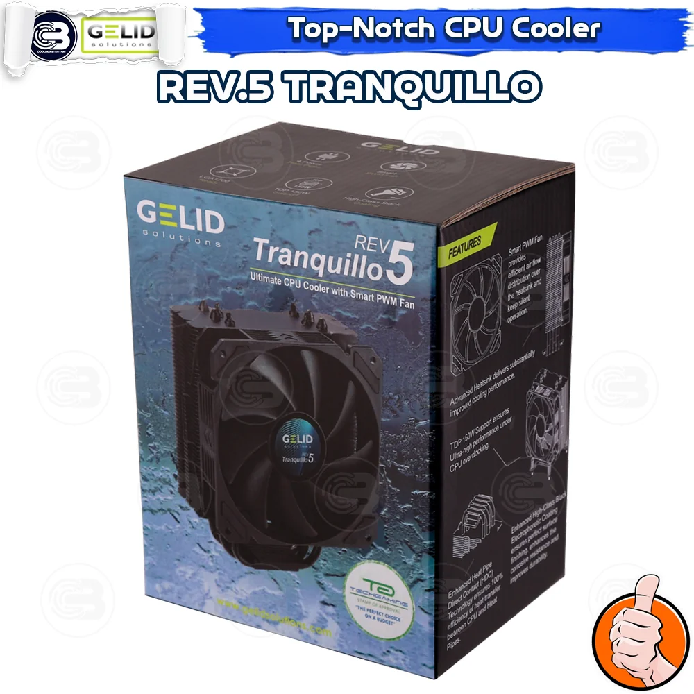[CoolBlasterThai] GELID REV. 5 TRANQUILLO Performance CPU Cooler (LGA1700 Ready) ประกัน 5 ปี (CC-TranQ-05-A)