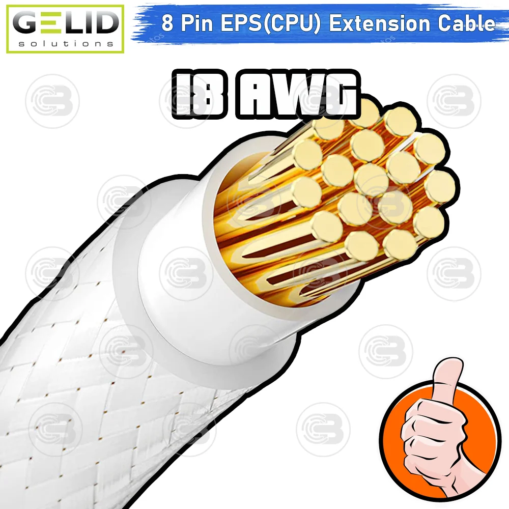 [CoolBlasterThai] GELID 8-Pin EPS (CPU) EXTENSION BLACK CABLE (CA-8P-01)