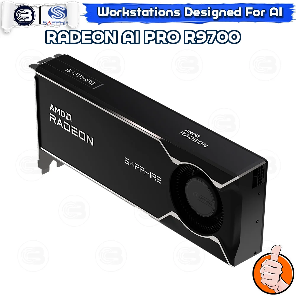 [CoolBlasterThai] SAPPHIRE AMD RADEON AI PRO R9700 32GB GDDR6 (3Y-ARC)