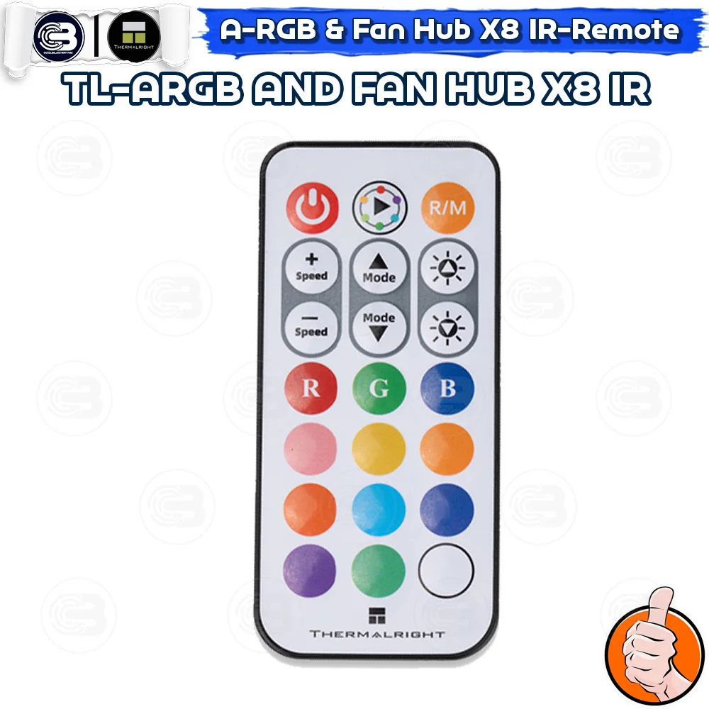 [CoolBlasterThai] Thermalright IR Remote PWM FAN and A-RGB HUB 8 Ports (ฮับพัดลมและไฟ)