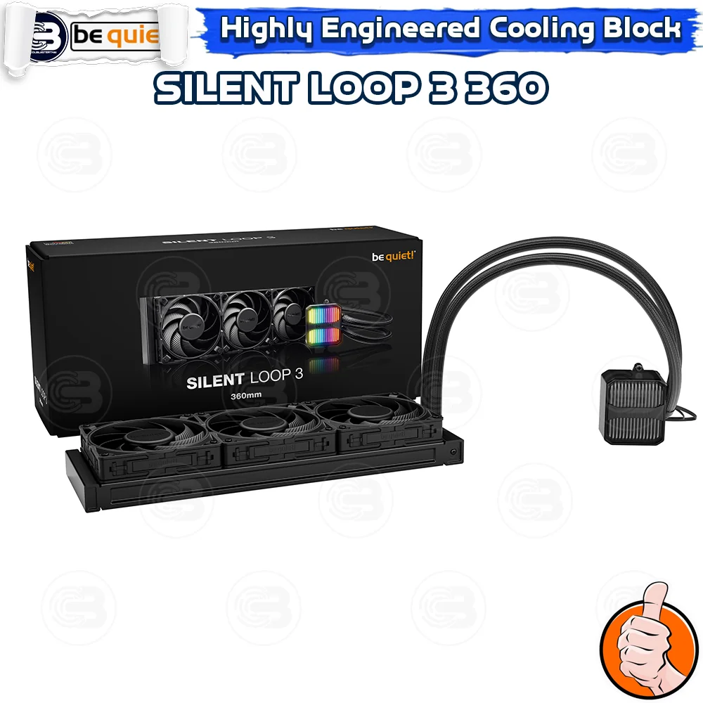 [CoolBlasterThai] Be Quiet Silent Loop 3 360 AIO Water Cooling CPU Cooler (AM5/LGA1851 Ready) (BW025) ประกัน 3 ปี