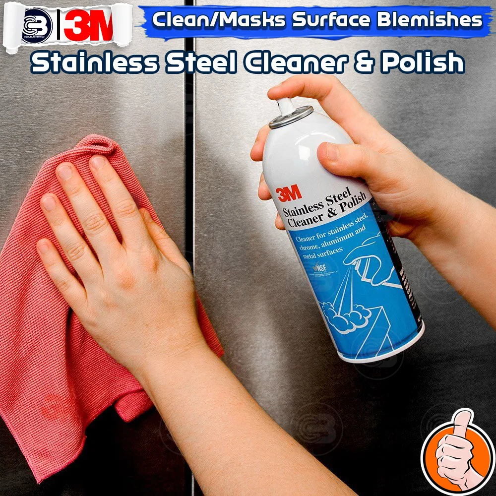 [CoolBlasterThai] 3M Stainless Steel Cleaner & Polish 600 ML.(Product of USA)