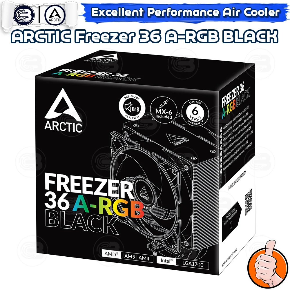 [CoolBlasterThai] ARCTIC FREEZER 36 A-RGB BLACK CPU Air Cooler (LGA1851/1700/AM5/AM4)