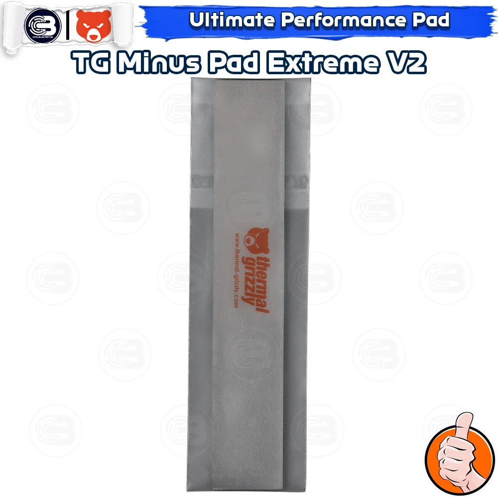 [CoolBlasterThai] THERMAL GRIZZLY MINUS PAD Extreme V2 Thermal Pad 2PCS-120x20x1.5 mm.