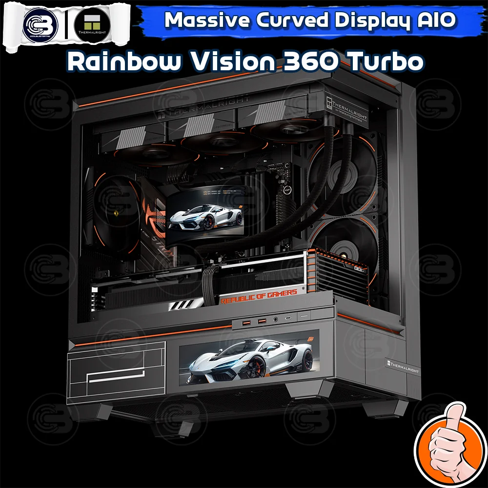 [CoolBlasterThai] Thermalright Rainbow Vision 360 Turbo ARGB BLACK AIO Liquid CPU Cooler (AM5/LGA1851 Ready) ประกัน 6 ปี (ชุดระบายความร้อน)