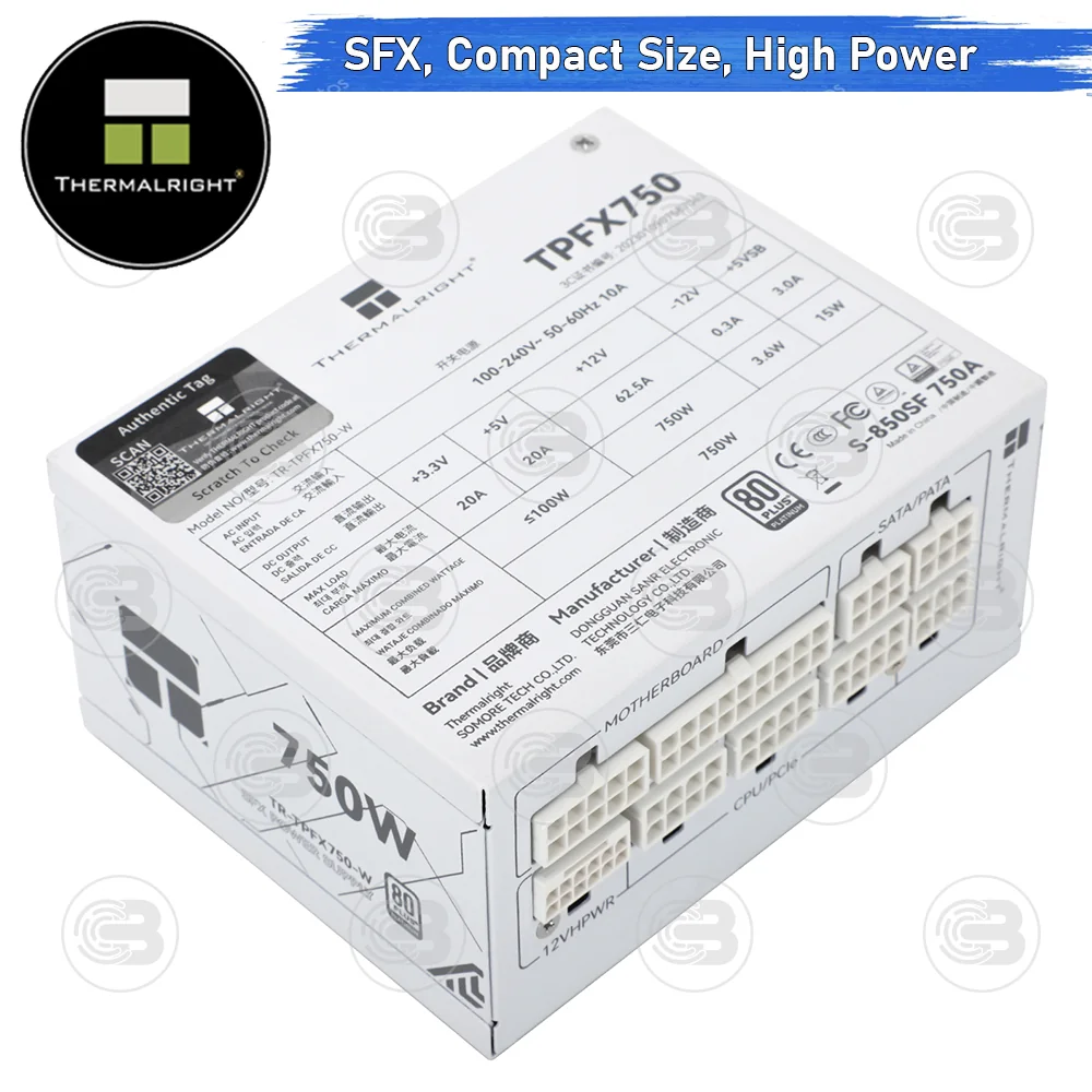[CoolBlasterThai] Thermalright SFX Power Supply 750W 80 Plus Platinum Embossed Full Modular (TPFX750-W)