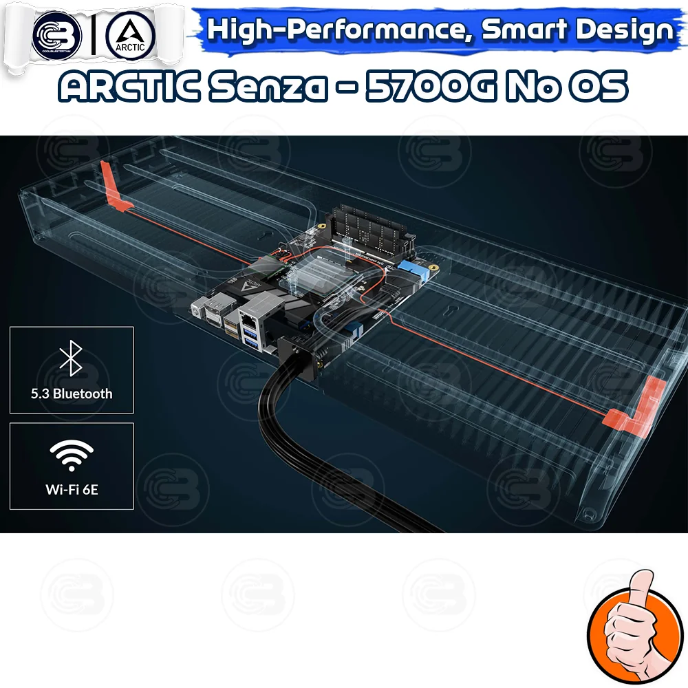 [CoolBlasterThai] ARCTIC Senza 5700G Under Desk PC No OS Passive Cooling PC ประกัน 3 ปี