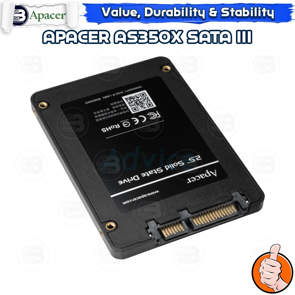 [CoolBlasterThai] APACER AS350X SATA III 512GB (3Y-Warranty) (เอสเอสดี)