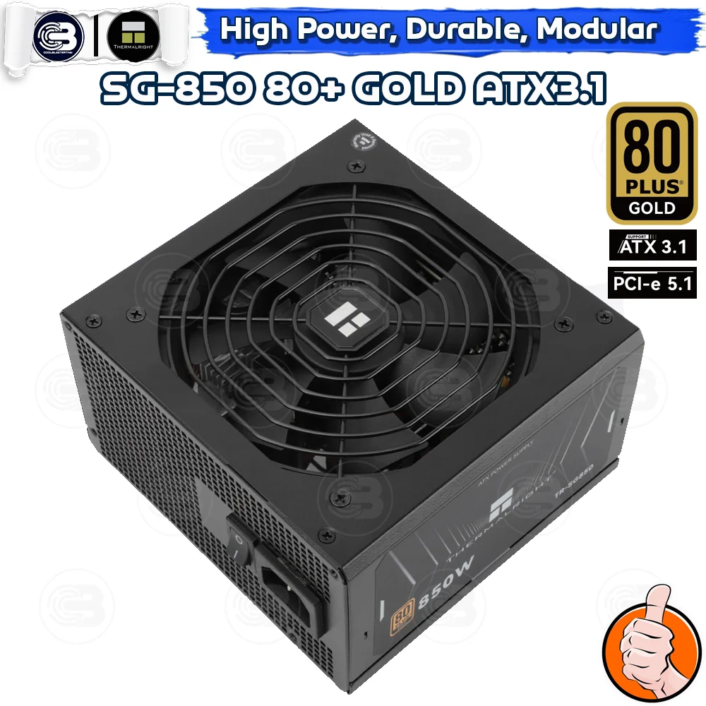 [CoolBlasterThai] Thermalright Power Supply 850W 80 Plus Gold Full Modular (SG850) ประกัน 5 ปี