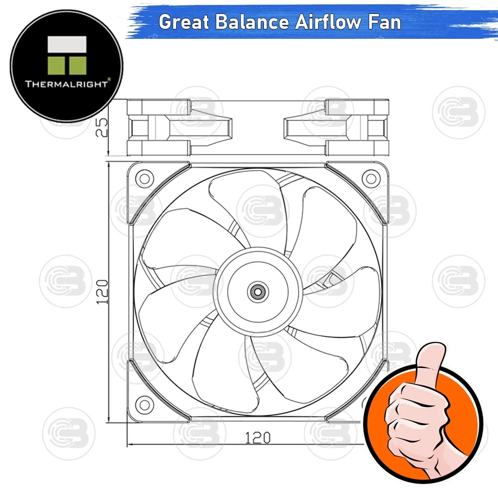 [CoolBlasterThai] Thermalright TL-E12B EXTREM Balance Fan (size 120 mm.) ประกัน 6 ปี