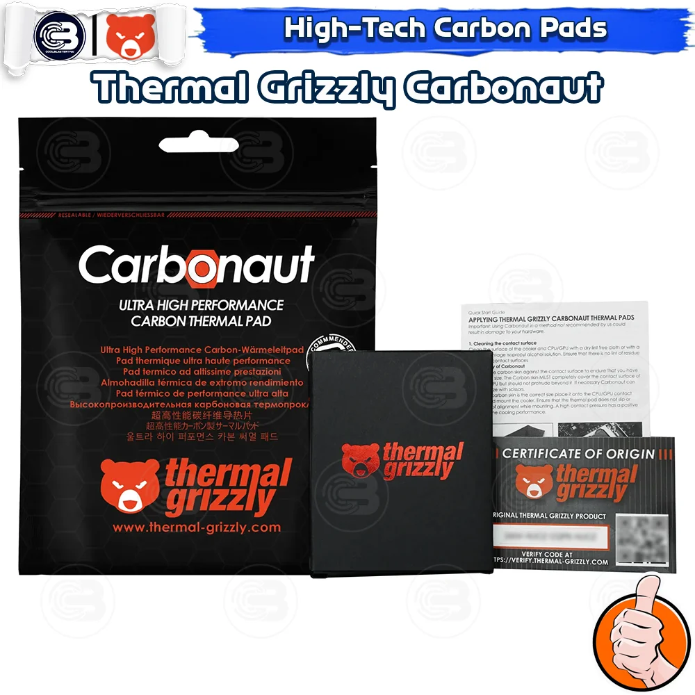 [CoolBlasterThai] THERMAL GRIZZLY CARBONAUT High-tech Carbon Thermal Pad 32x32x0.2 mm./62.5 W/mK