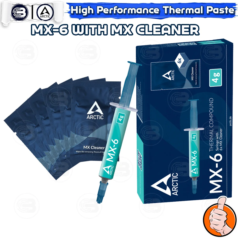 [CoolBlasterThai] ARCTIC Bundle Set MX-6 4g. Thermal compound with 6x MX-Cleaner (ซิลิโคนนำความร้อน)