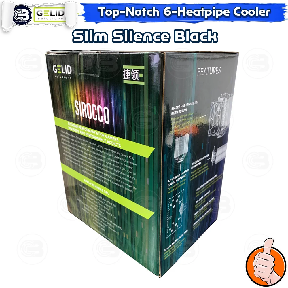 [CoolBlasterThai] GELID SIROCCO Extreme Performance RGB CPU Cooler (LGA1700 Ready) ประกัน 5 ปี
