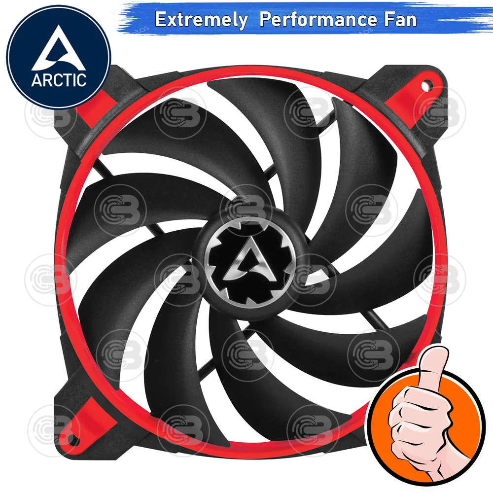 [CoolBlasterThai] ARCTIC BioniX F140 Red Gaming Fan with PWM PST (size 140 mm.) PC Fan Case ประกัน 10 ปี