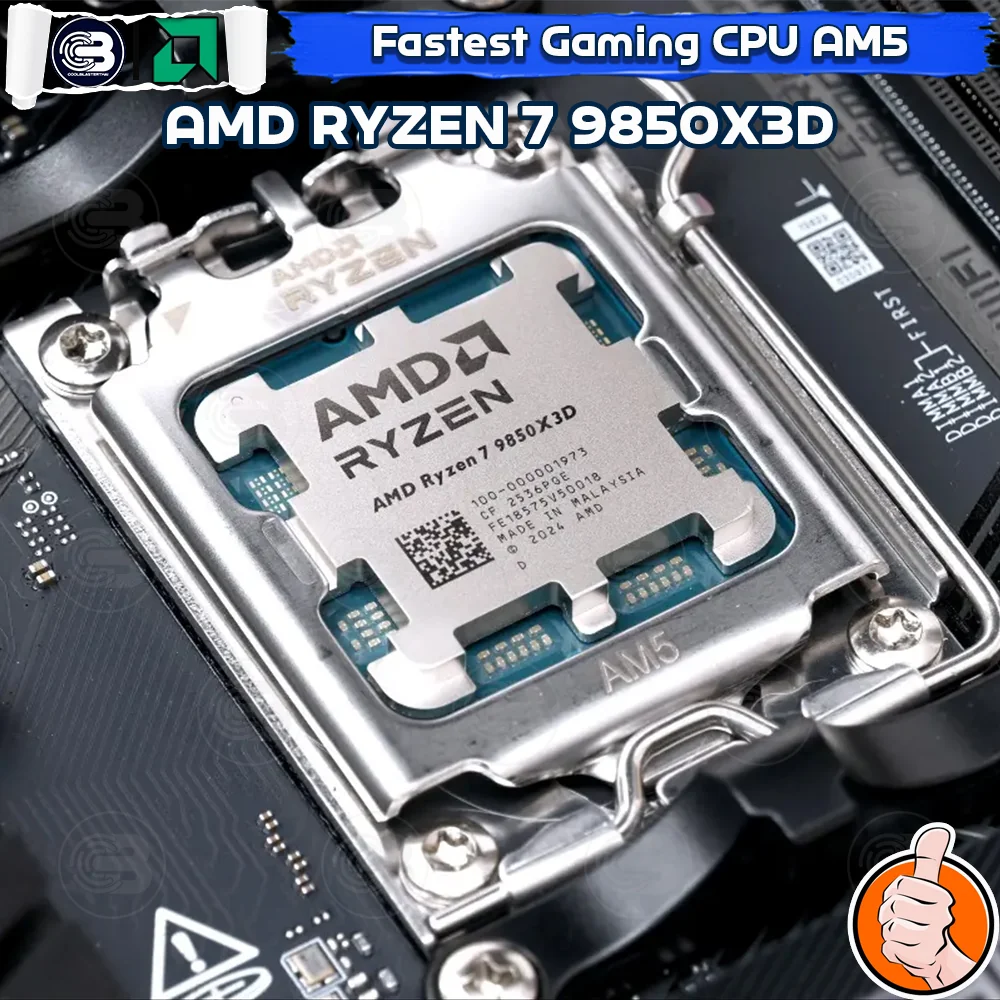 [CoolBlasterThai] CPU AMD RYZEN 7 9850X3D 8 CORE/16 THREAD (SOCKET AM5) WITHOUT COOLER