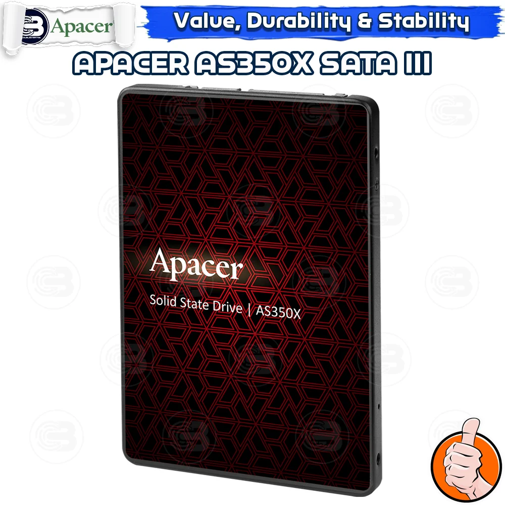 [CoolBlasterThai] APACER AS350X SATA III 512GB (3Y-Warranty) (เอสเอสดี)