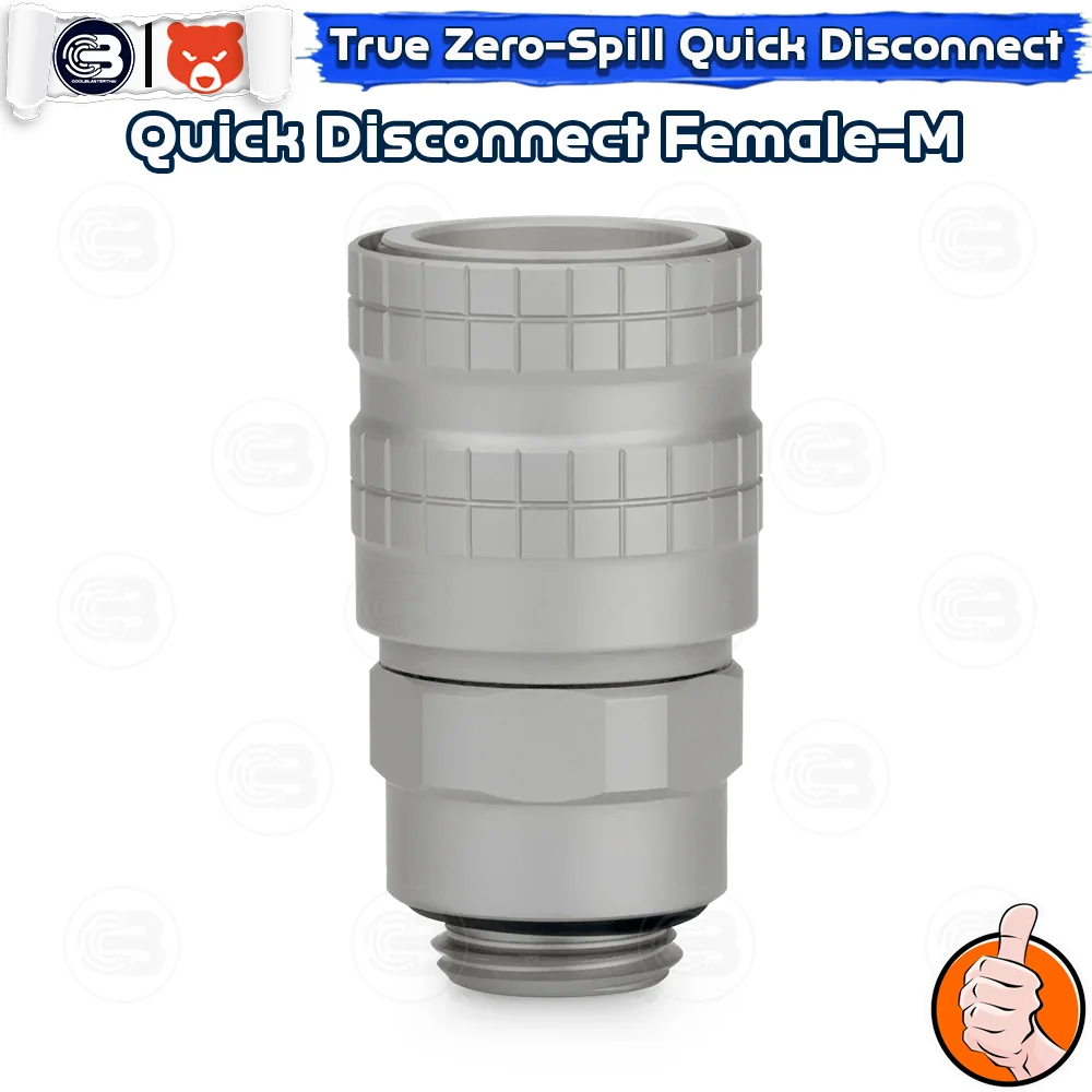 [CoolBlasterThai] THERMAL GRIZZLY DELTAMATE QUICK DISCONNECT FEMALE-M Matt Nickel Machined Brass
