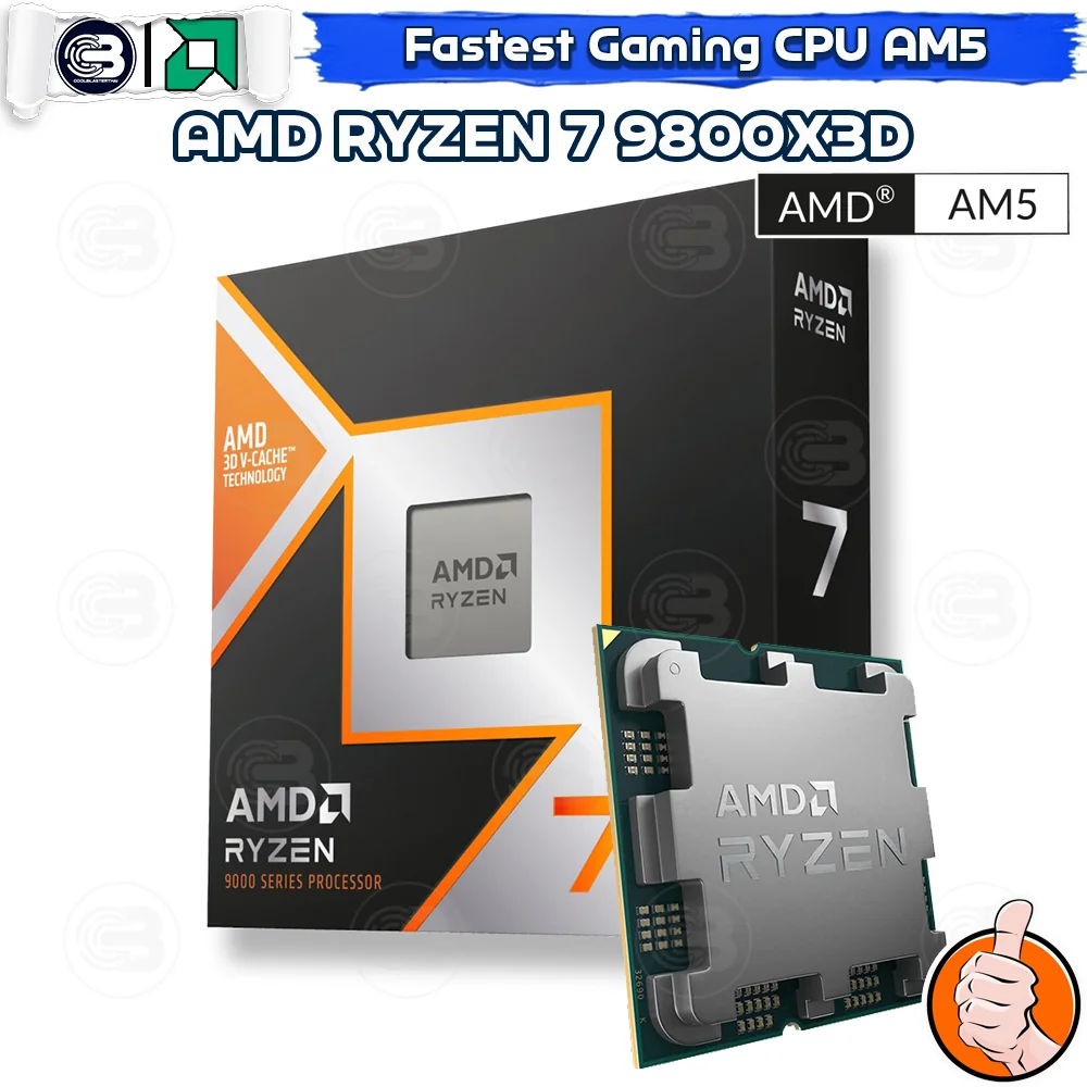 [CoolBlasterThai] CPU AMD RYZEN 7 9800X3D 8 CORE/16 THREAD (SOCKET AM5) WITHOUT COOLER