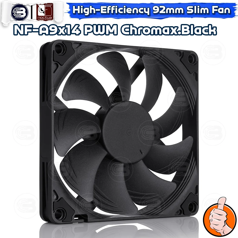 [CoolBlasterThai] NOCTUA NF-A9x14 HS-PWM chromax.black.swap PC Fan Case (size 92 mm.) ประกัน 6 ปี