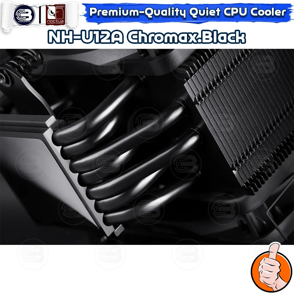 [CoolBlasterThai] NOCTUA NH-U12A CHROMAX.BLACK Heat Sink CPU Cooler (AM5/LGA1700 Ready) ประกัน 6 ปี