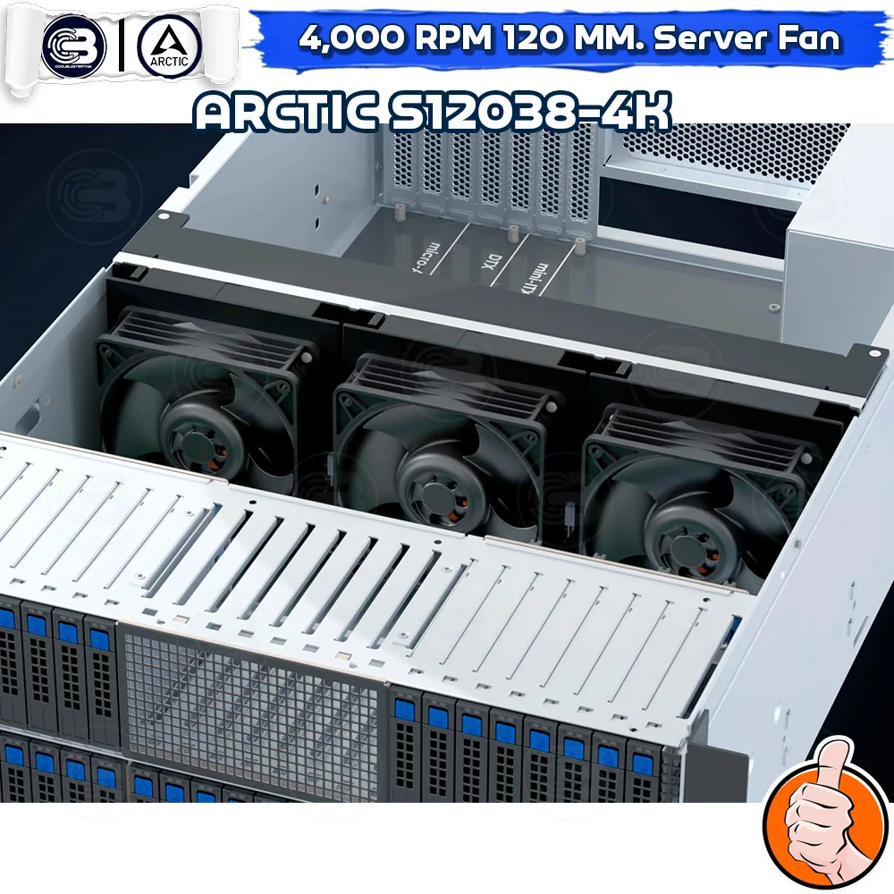 [CoolBlasterThai] ARCTIC S12038-4K 4000 RPM (size 120 mm.) PC Fan Case ประกัน 6 ปี