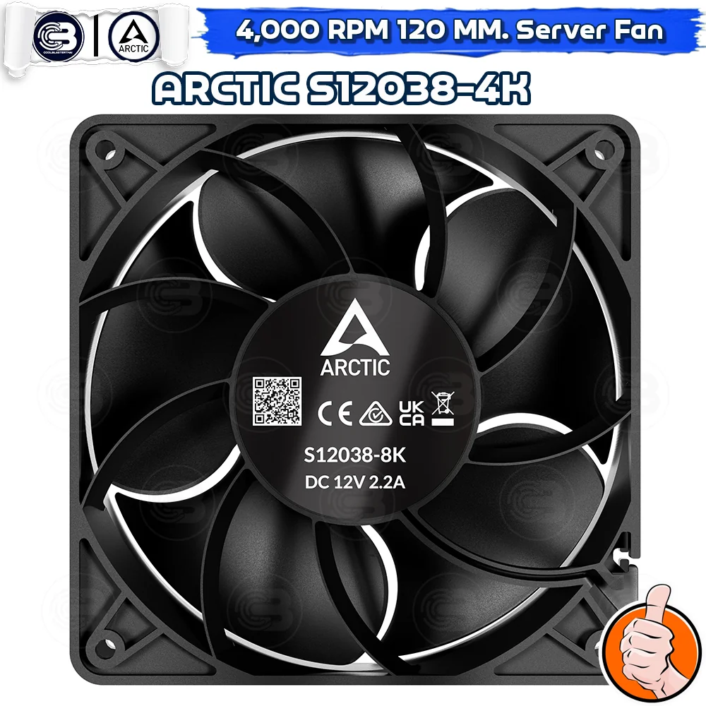 [CoolBlasterThai] ARCTIC S12038-4K 4000 RPM (size 120 mm.) PC Fan Case ประกัน 6 ปี