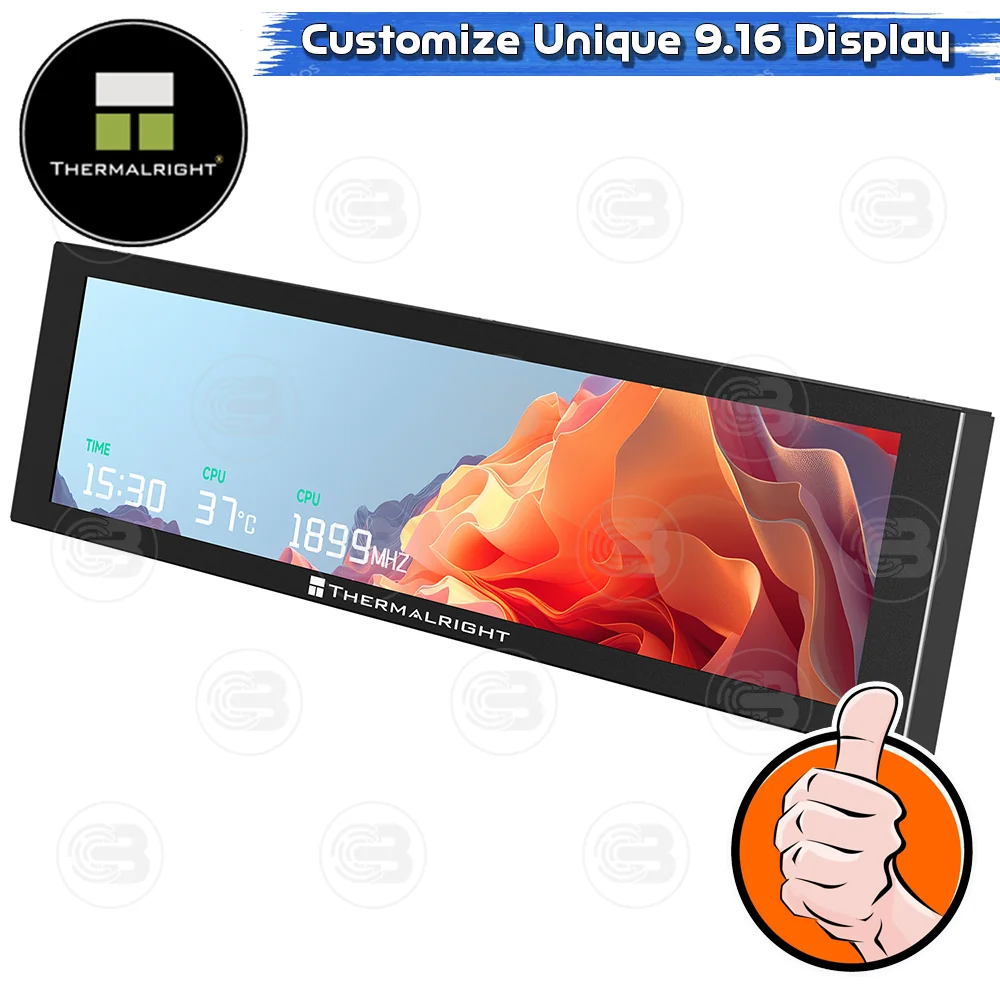 [CoolBlasterThai] Thermalright Trofeo Vision 9.16 IPS LCD 1920×480 BLACK ประกัน 1 ปี (จอแสดงผล)