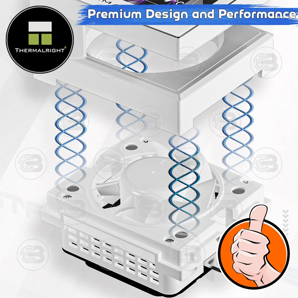 [CoolBlasterThai] Thermalright Stream Vision 360 WHITE 3.5-Inch Screen AIO Liquid CPU Cooler (AM5/LGA1851 Ready) ประกัน 5 ปี