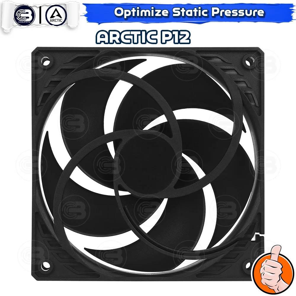 [CoolBlasterThai] ARCTIC P12 Black (size 120 mm.) PC Fan Case ประกัน 6 ปี