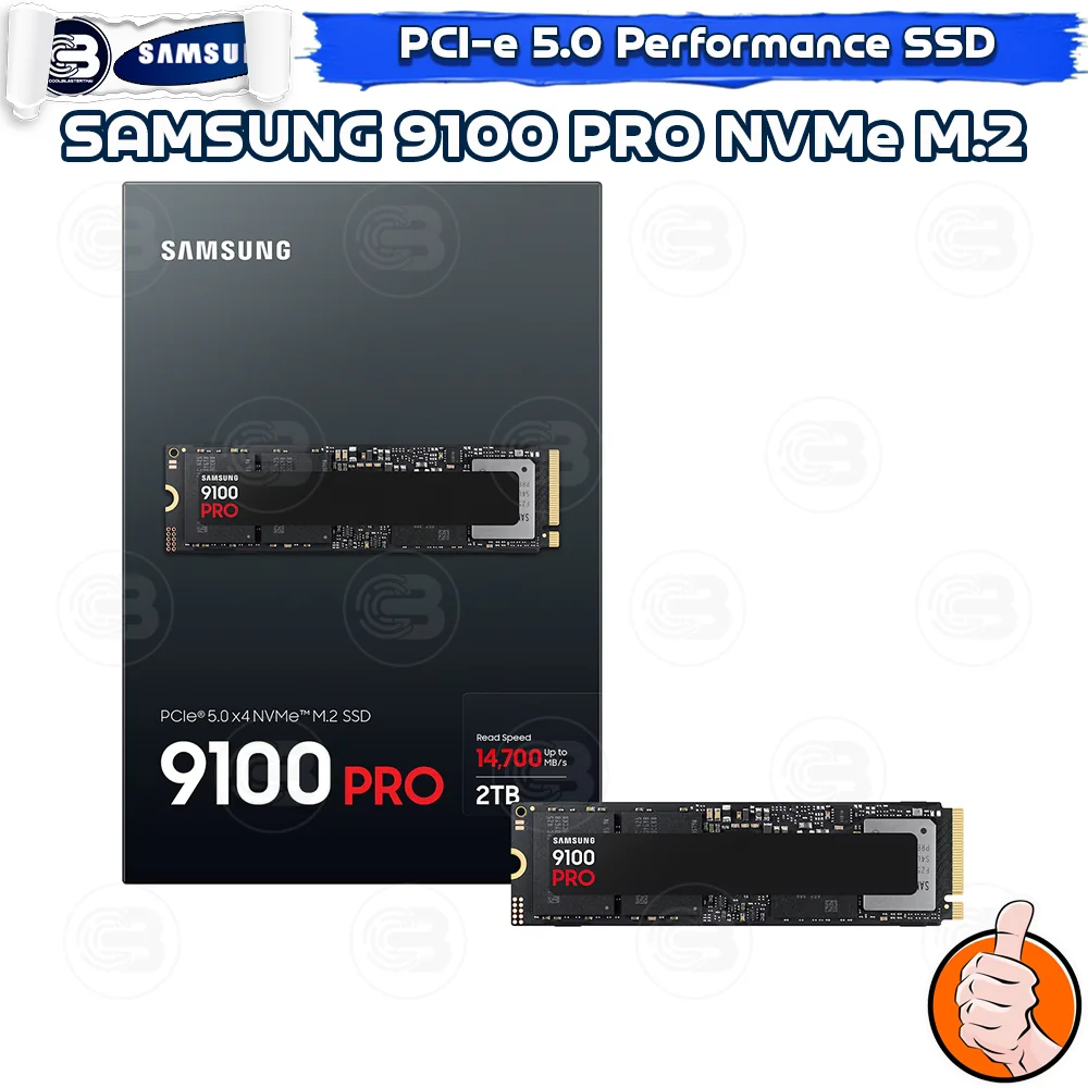 [CoolBlasterThai] SAMSUNG 9100 PRO NVMe M.2 SSD PCIe Gen 5.0 2TB ประกัน 5 ปี (MZ-VAP2T0BW)