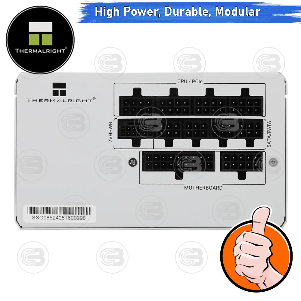 [CoolBlasterThai] Thermalright Power Supply 750W WHITE 80 Plus Gold Full Modular (SG750-W) ประกัน 5 ปี