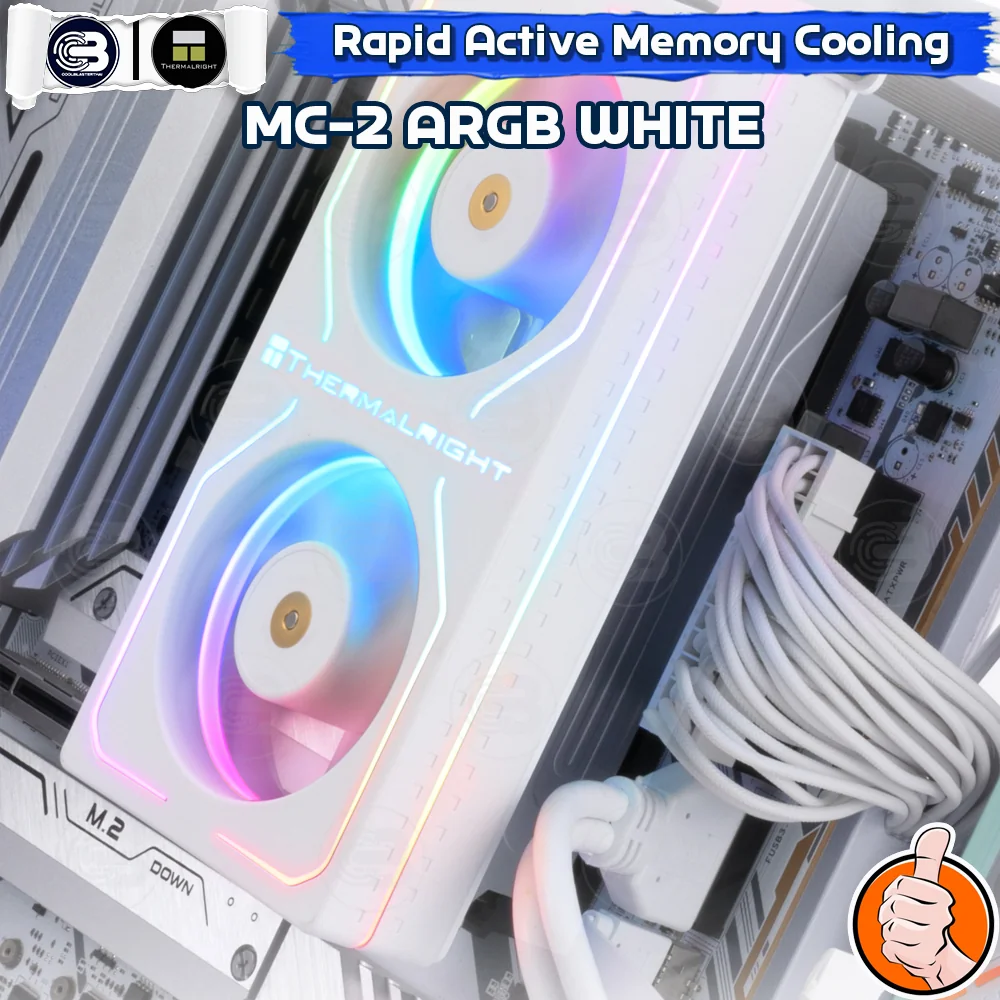 [CoolBlasterThai] Thermalright MC-2 ARGB WHITE MEMORY COOLING KIT (ชุดระบายความร้อน)