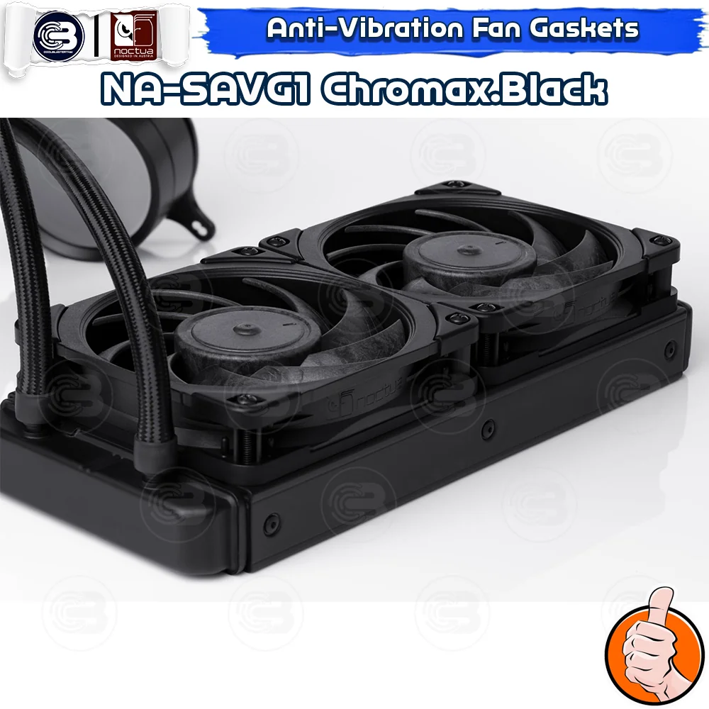 [CoolBlasterThai] NOCTUA NA-SAVG1 Chromax.Black Anti-vibration Gaskets For 120 mm Fan (Set Of 3)